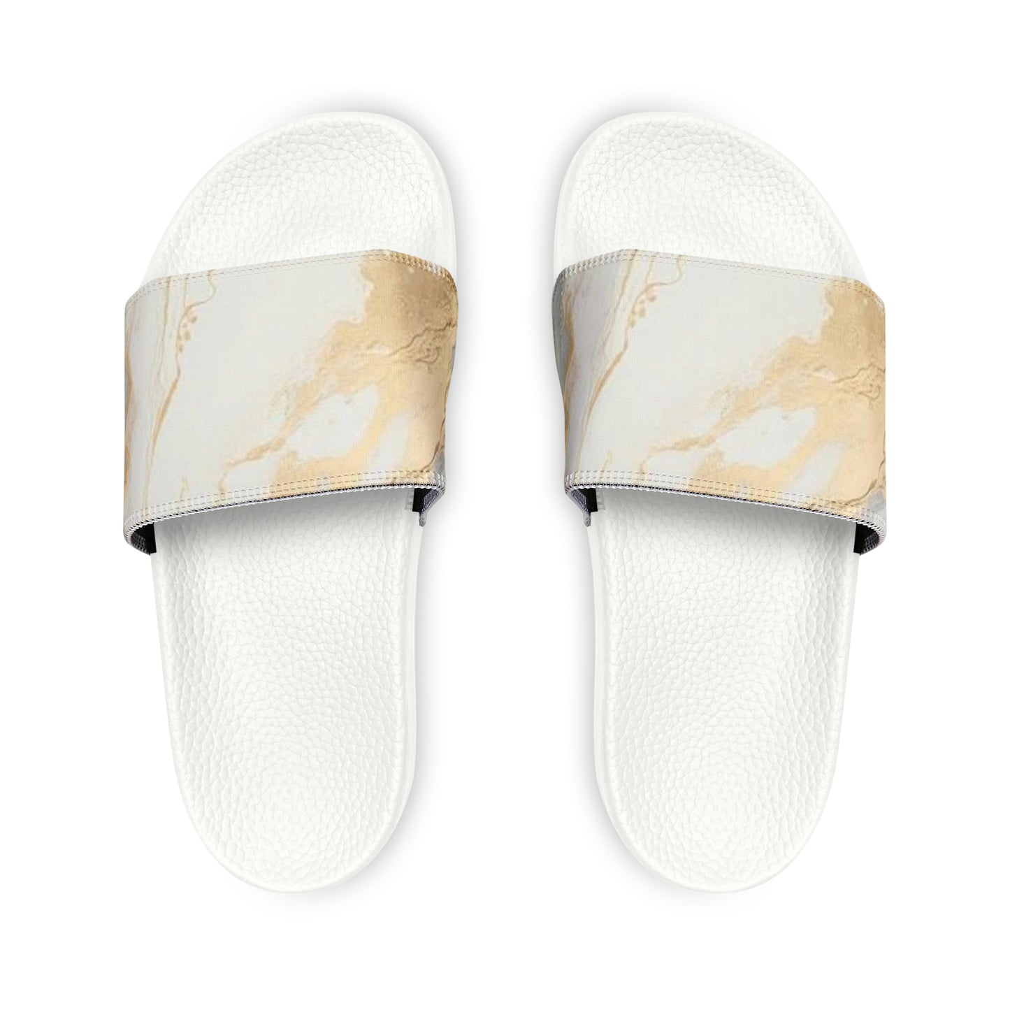 GOLD FOIL Women's Slide Sandals (black or white soles)