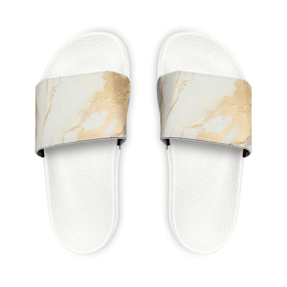 GOLD FOIL Women's Slide Sandals (black or white soles)