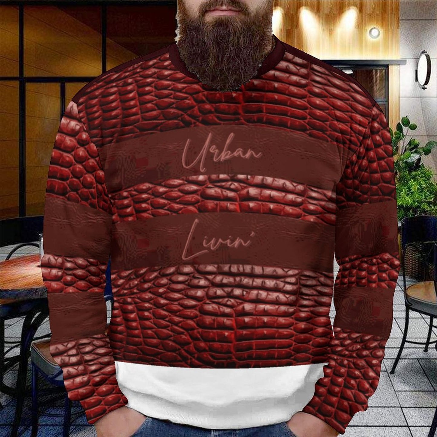 250gsm Round Neck Men's Sweatshirt 4T35 (All-Over Printing)