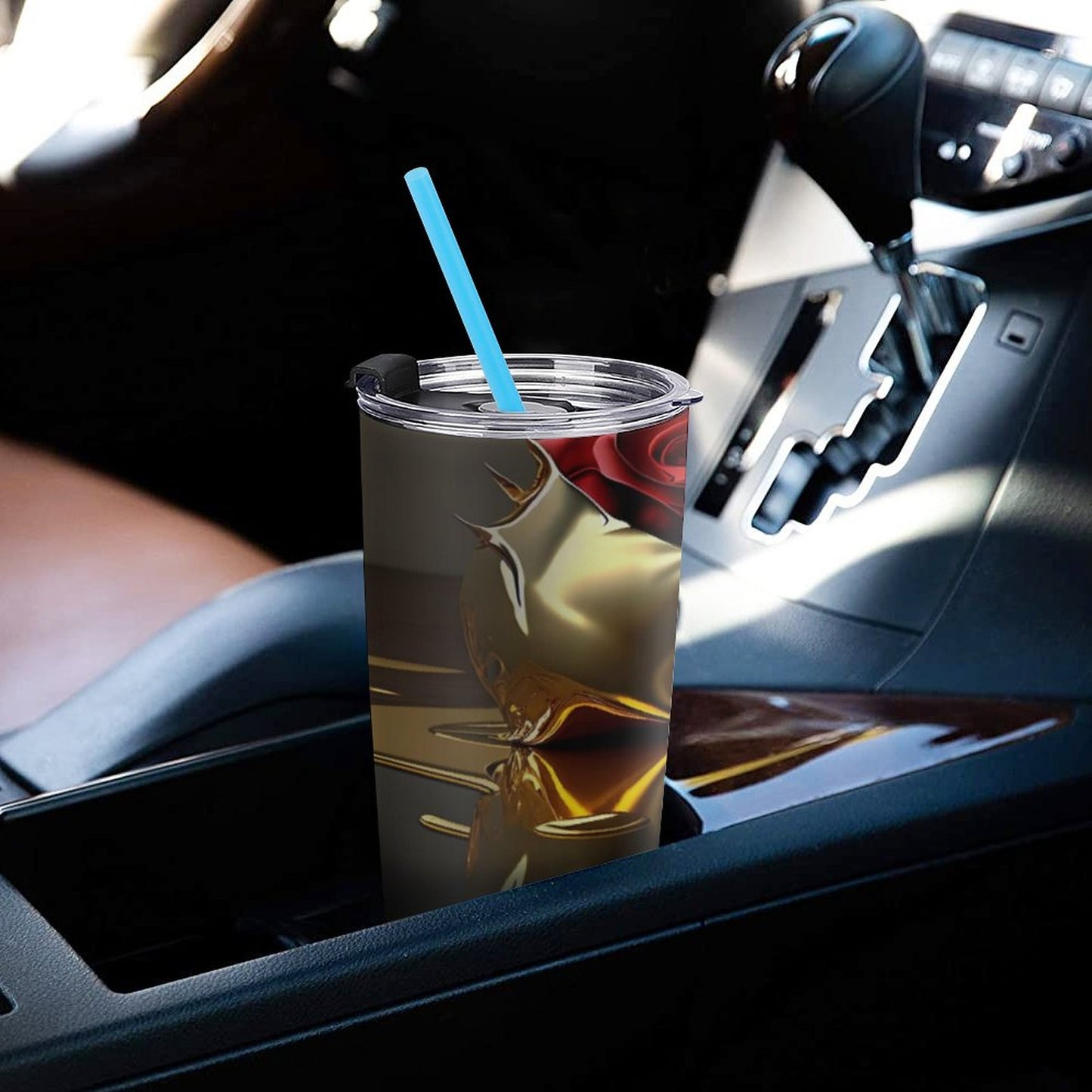 Car Travel Coffee Mug with Lid (All-Over Printing)