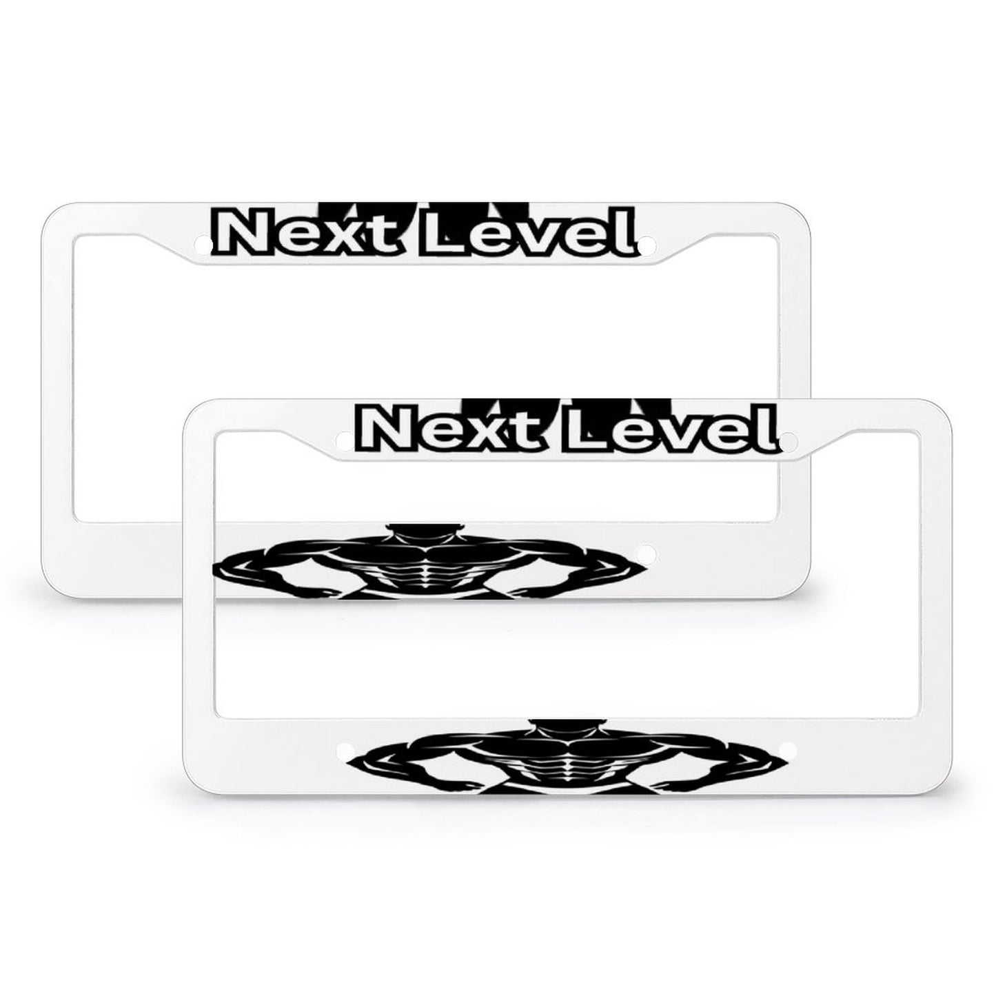 License Plate Frames with 4 Round Holes (1 Pair)