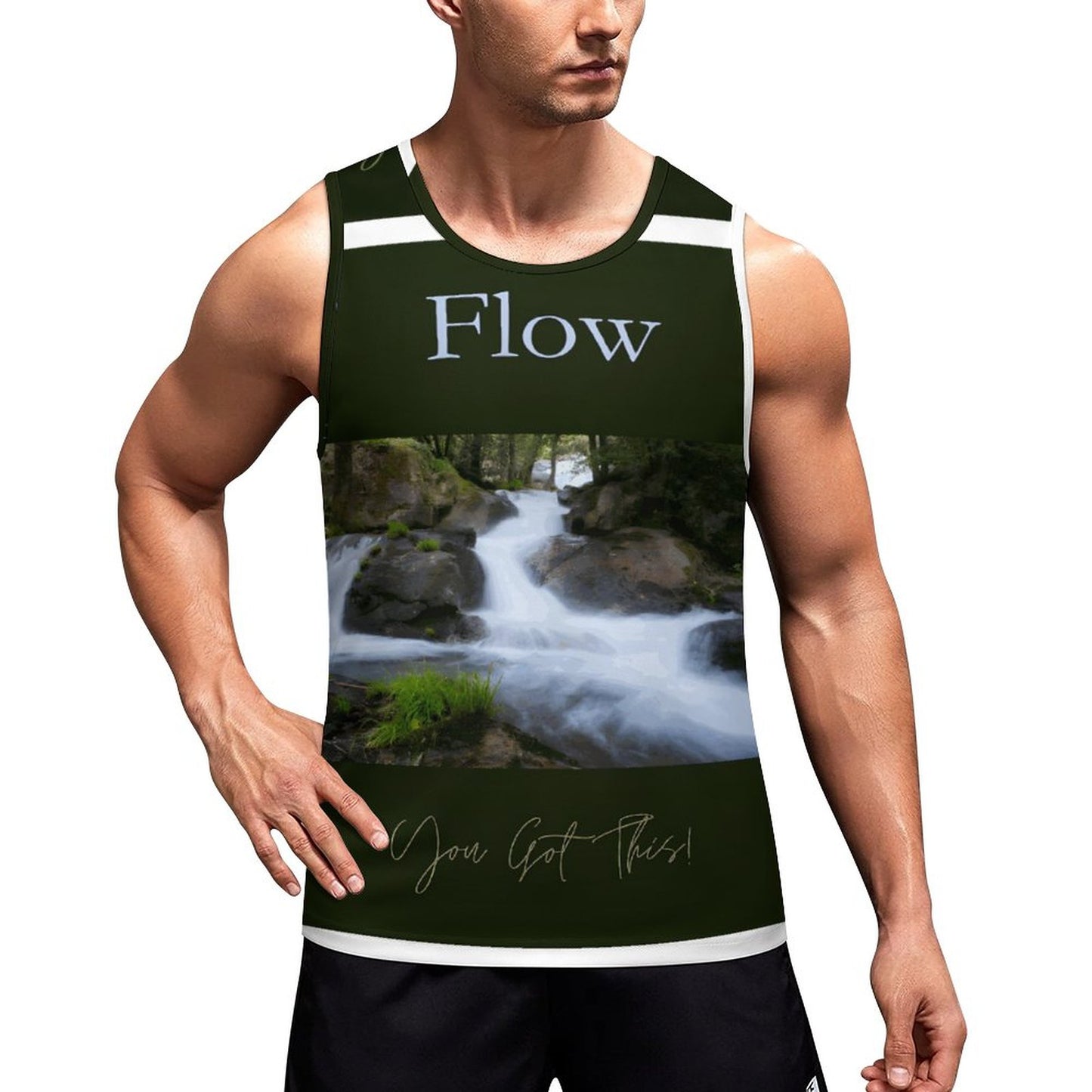 Men's Printed Vest BK (All-Over Printing)