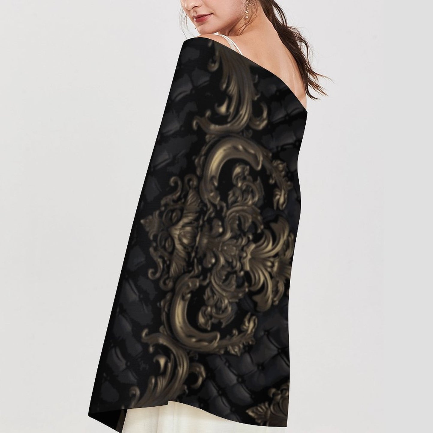 Cashmere-like Tassel Scarf (All-Over Printing)