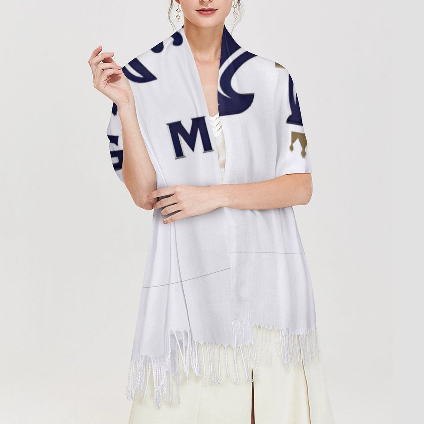 Cashmere-like Tassel Scarf (All-Over Printing)