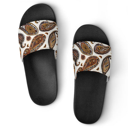 ORANGE PAISLEY  Unisex PVC Slippers or Slides