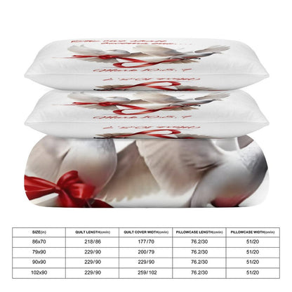 3-Piece Bedding Set-86"×70"/ 218×177cm (Dual-sideded Printing)