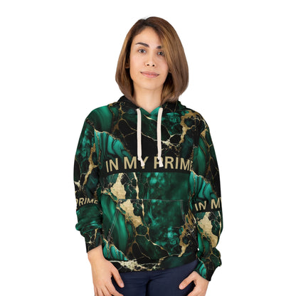 IN MY PRIME Green/Gold MARBLE Unisex Pullover Hoodie