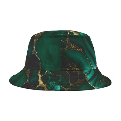 IN MY PRIME Green/Gold Marble (NO PRINT) Bucket Hat