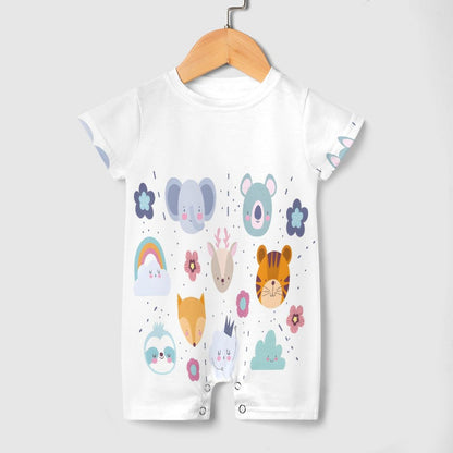 Short Sleeve Baby Bodysuit Romper PLR (All-Over Printing)
