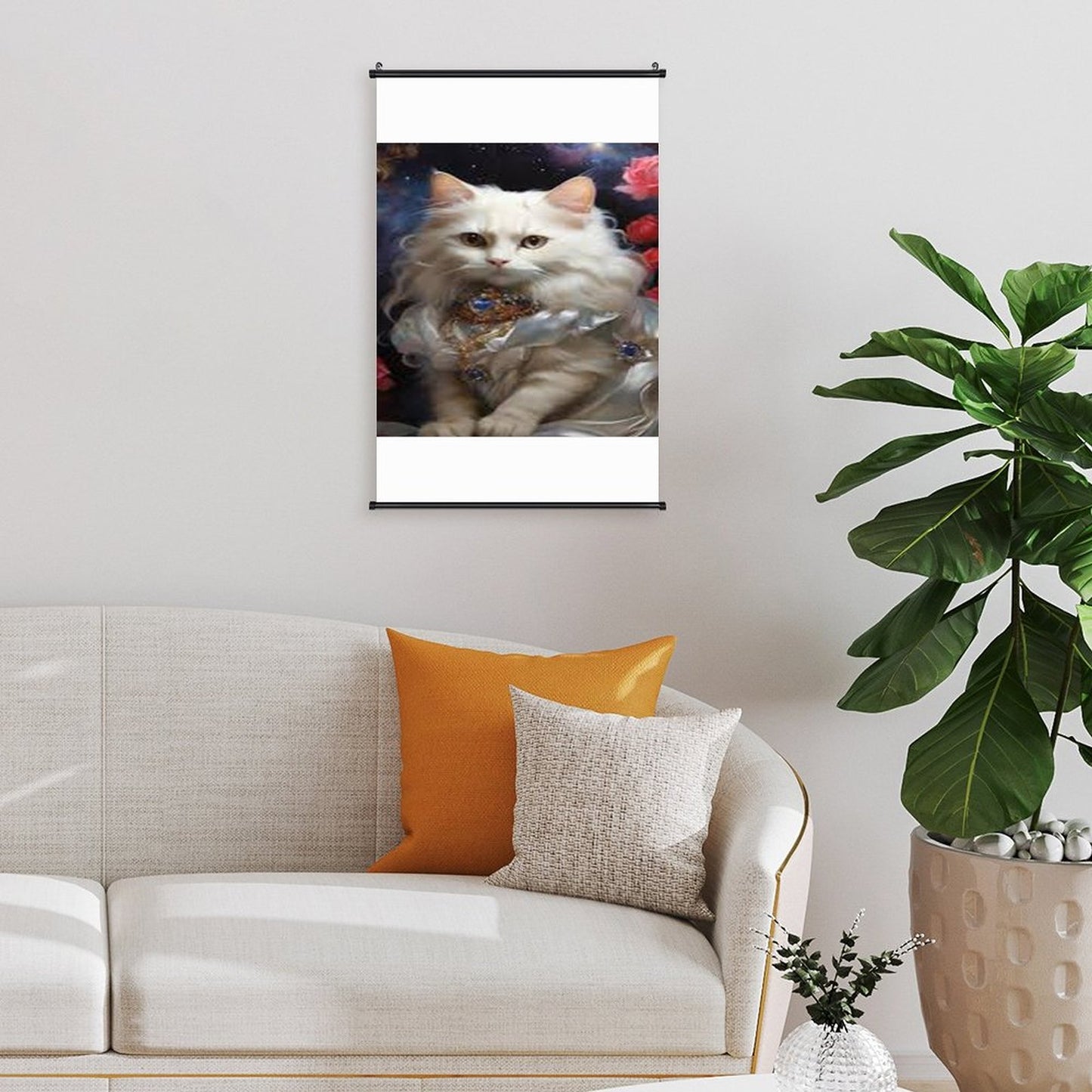 Canvas Hanging Poster with Scrolls-16"x24"/ 40x60cm
