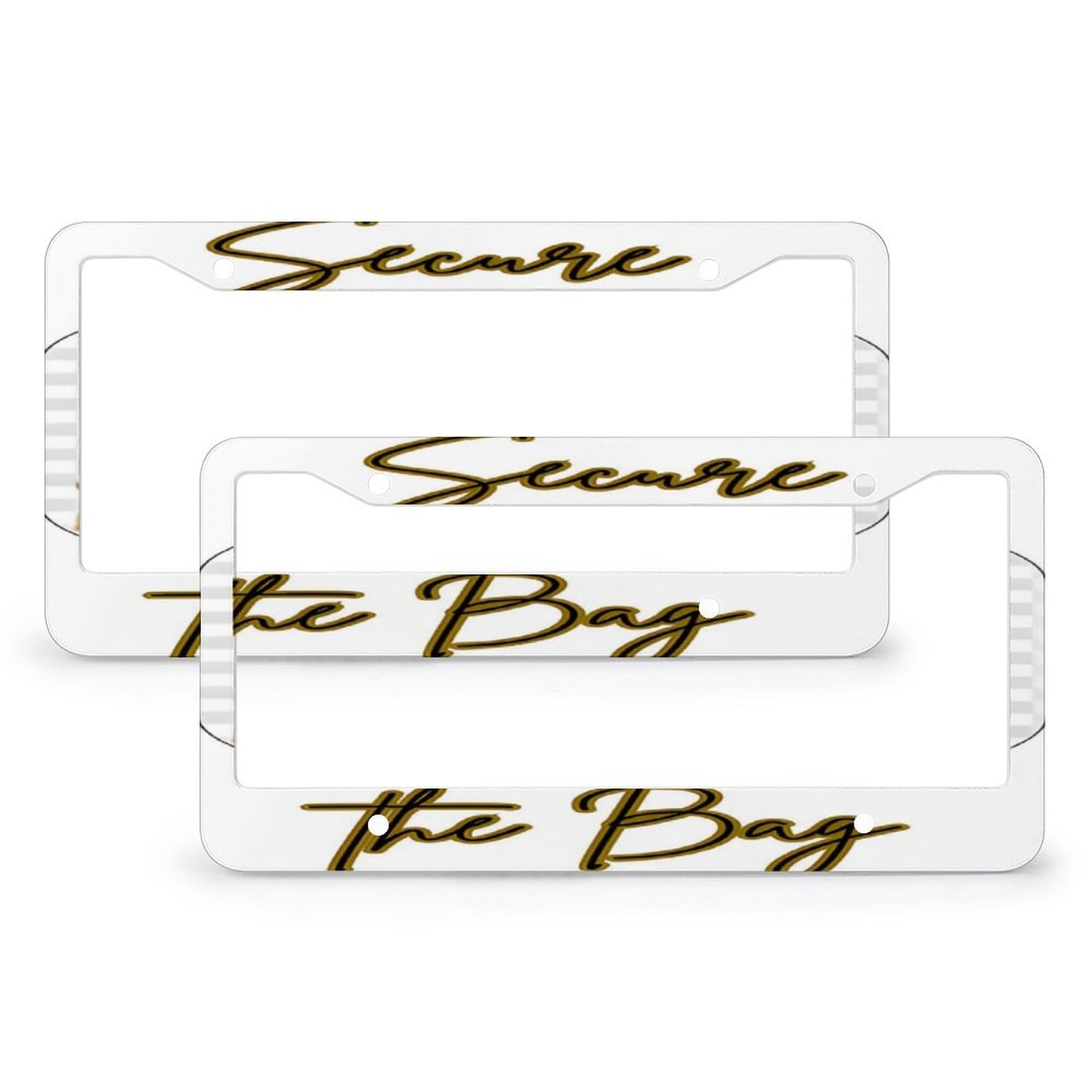 License Plate Frames with 4 Round Holes (1 Pair)