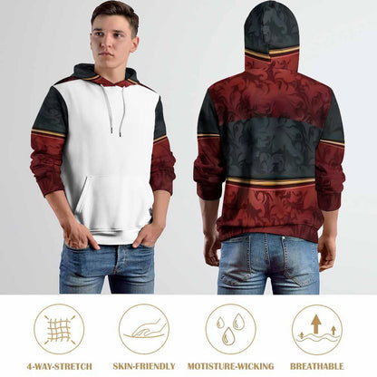 230gsm Men's Cool Hoodie with Double-layer Cap (All-Over Printing)