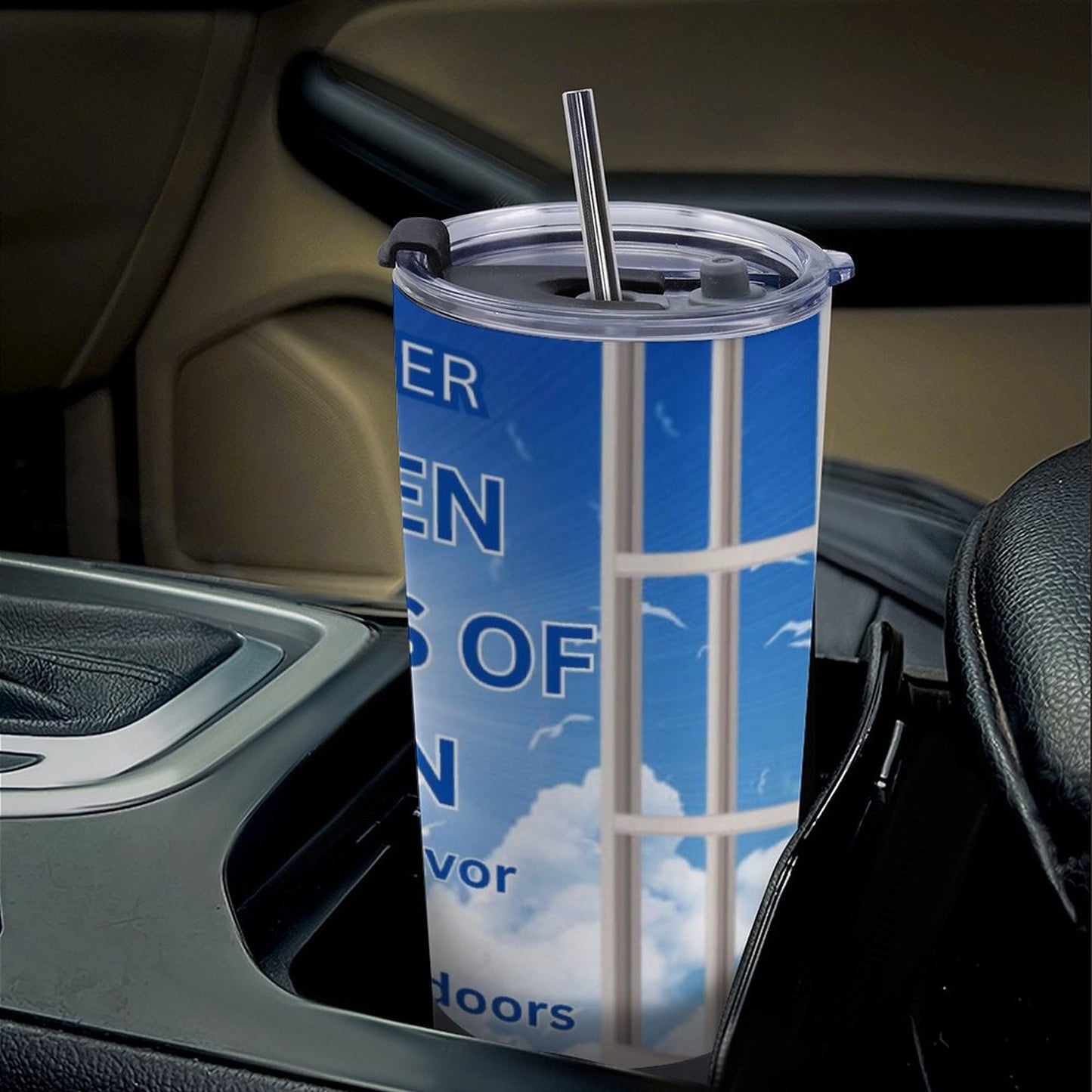 Car Travel Mug Set with Cleaning Kit (590ml/20oz)