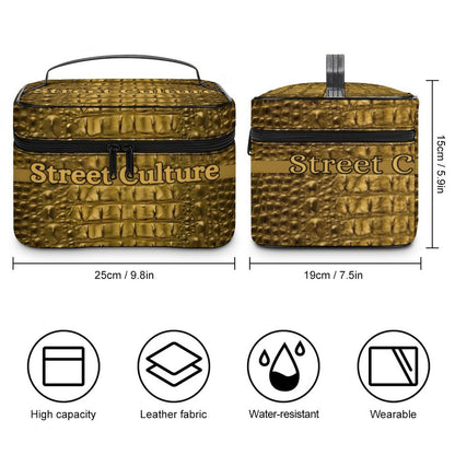 STREET CULTURE Alligator Leather Cosmetic Storage Bag