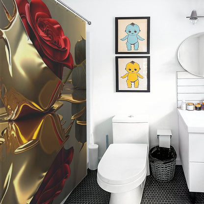ROSE IN GOLD Shower Curtain-66x72Inch (168x183cm)