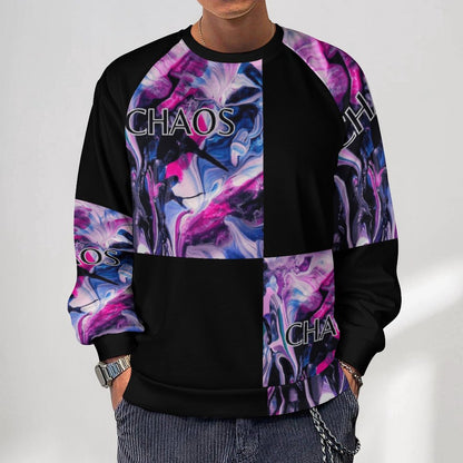 CHAOS Men's Crewneck Raglan Sweatshirt-SMALL-5XL