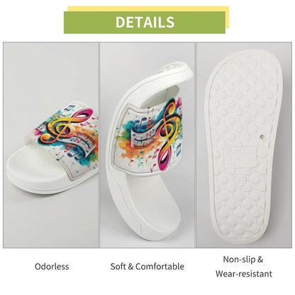MUSIC GRAFFITI Unisex PVC Slippers or Slides
