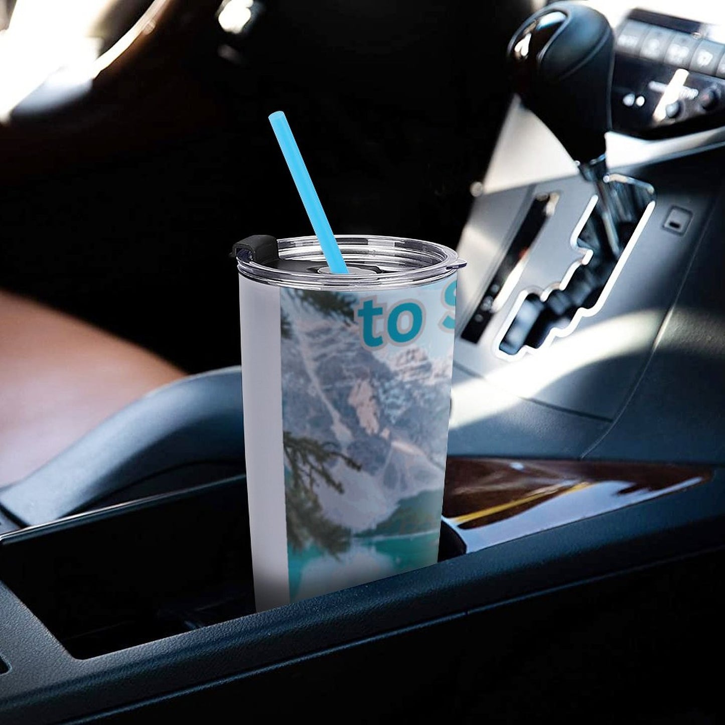 Car Travel Coffee Mug with Lid (All-Over Printing)