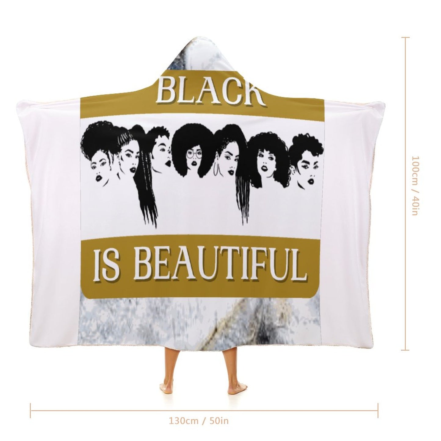 Wrap Hooded Blanket-40"x50"/ 100x130cm