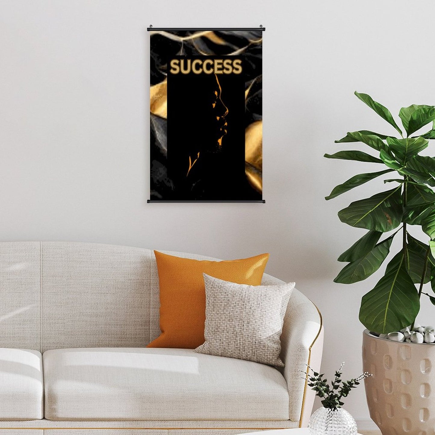 Canvas Hanging Poster with Scrolls-16"x24"/ 40x60cm