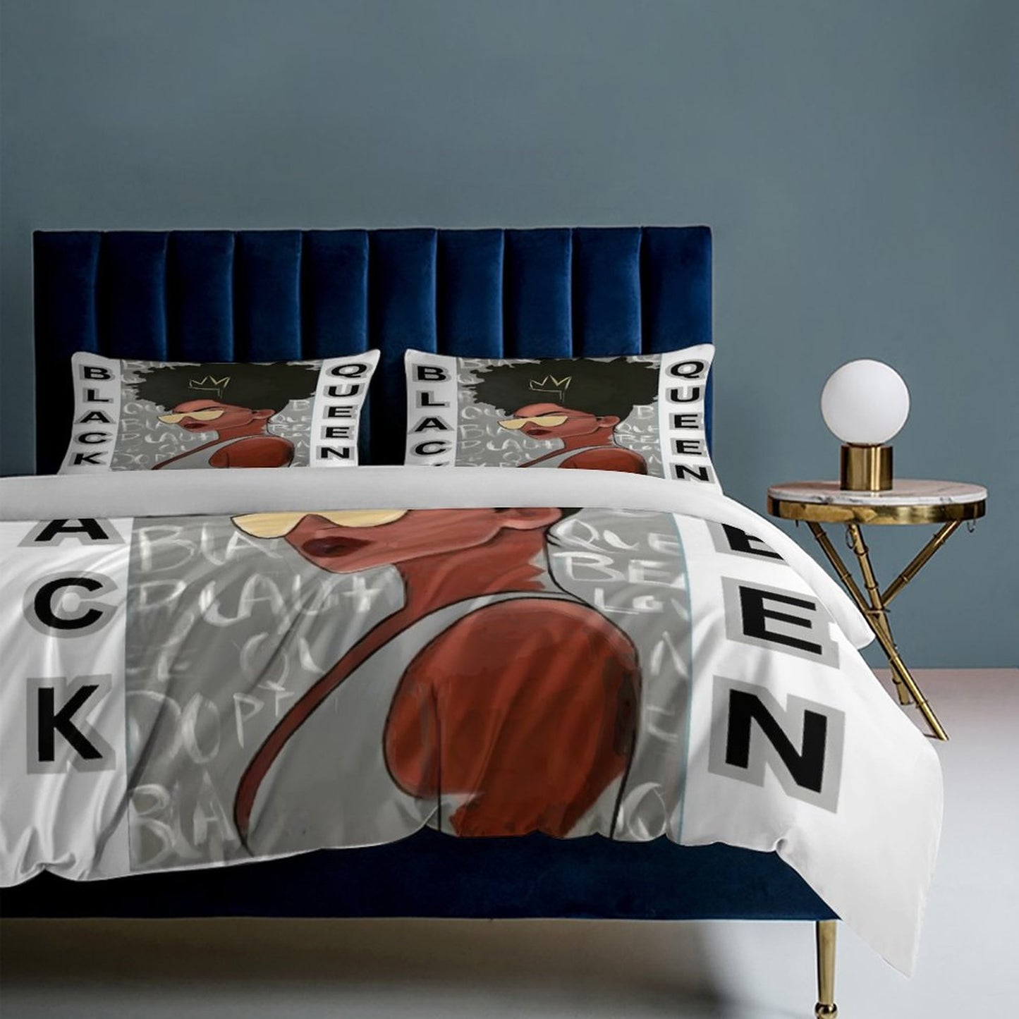 3-Piece Bedding Set-90"x90"/ 229x229cm (Dual-sided Printing)
