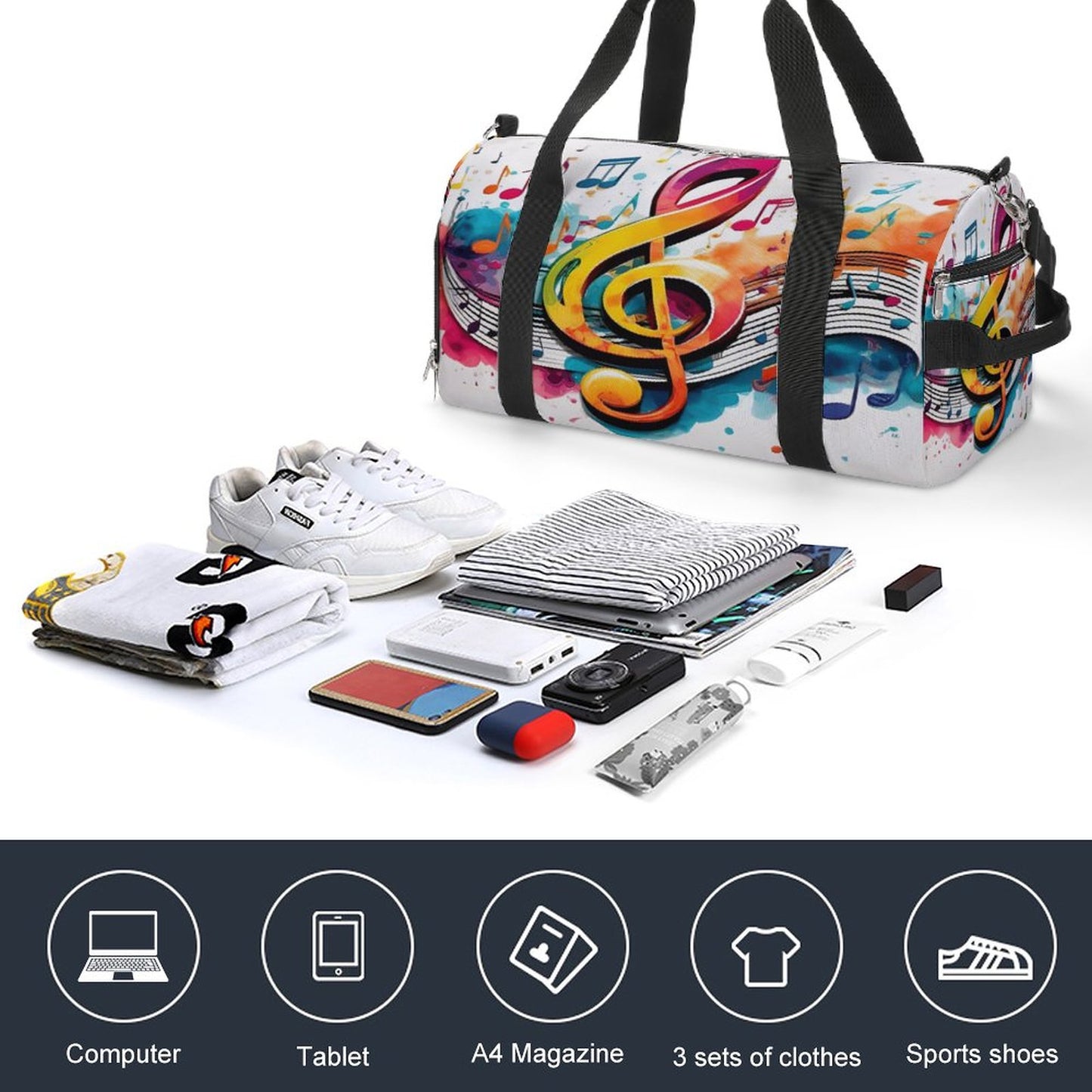 MUSIC GRAFFITI Oxford Gym Duffle Bag