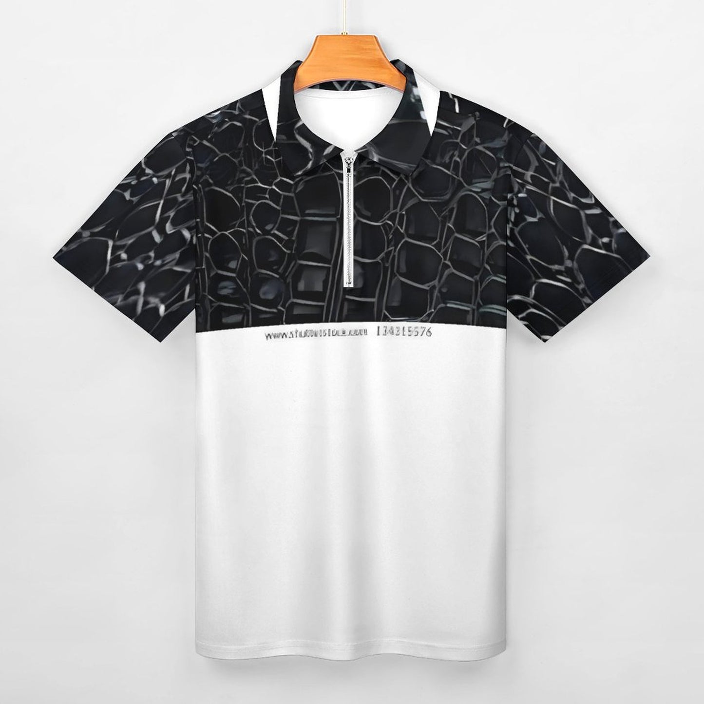 Men's Short Sleeve POLO Shirt with Zipper B470 (All-Over Printing)