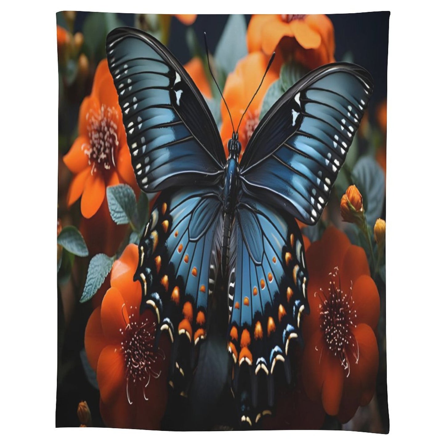 Rectangle Tablecloth-BLUE BUTTERFLY