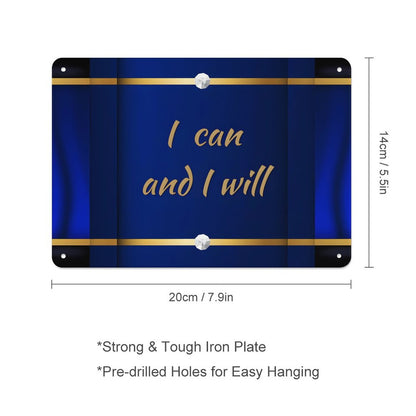 Horizontal Personalized Metal Wall Art Tin Sign-5.5"x7.9"/14x20cm