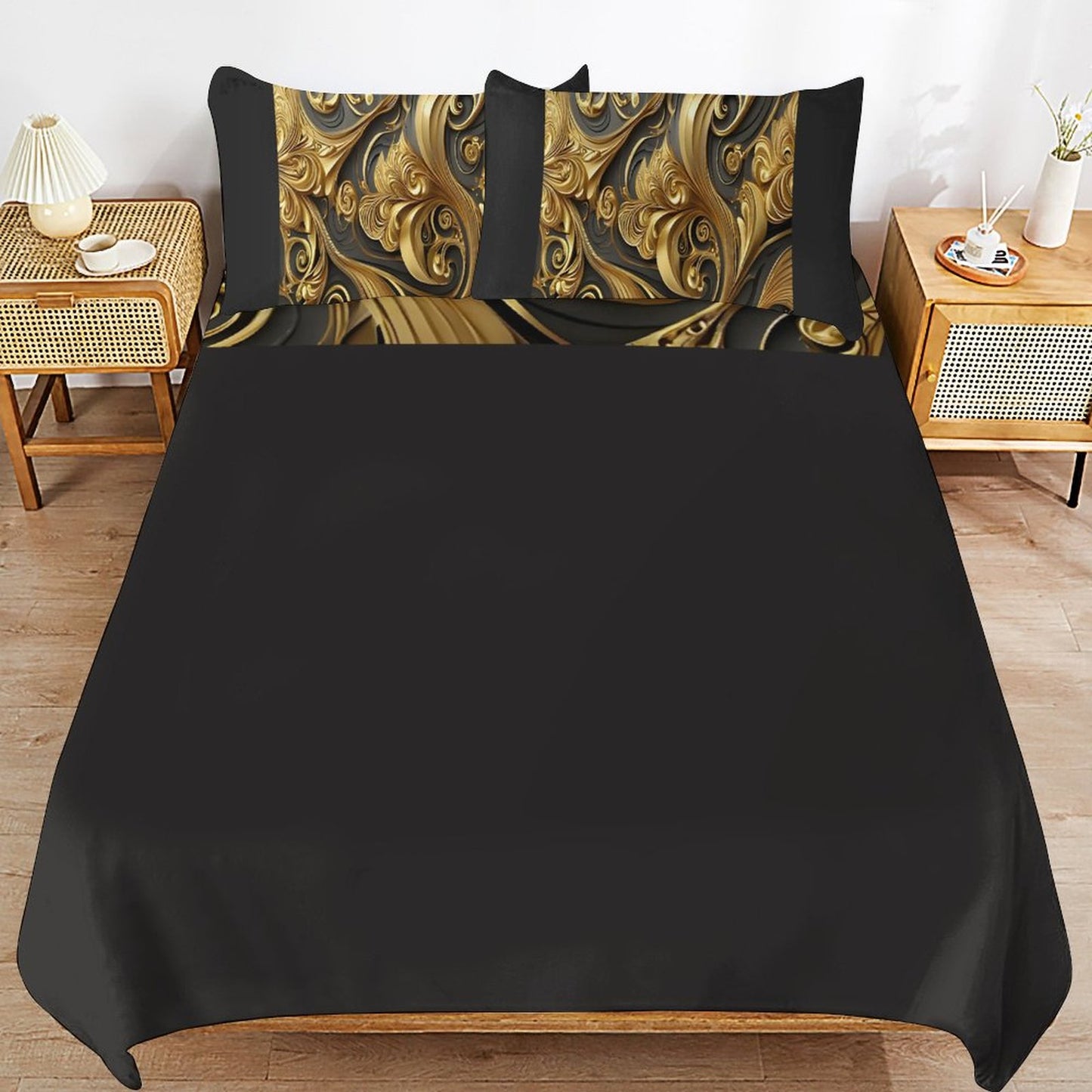 3-Piece Bedding Set-90"x90"/ 229x229cm (Dual-sided Printing)