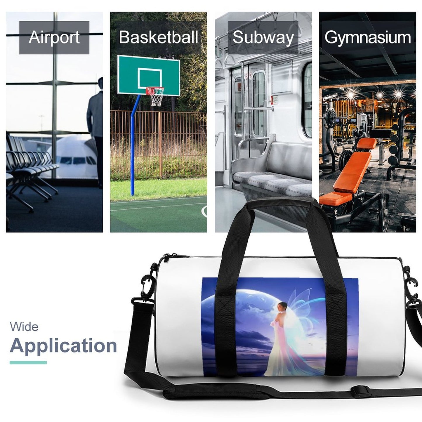 Cylindrical Gym Bag Q006