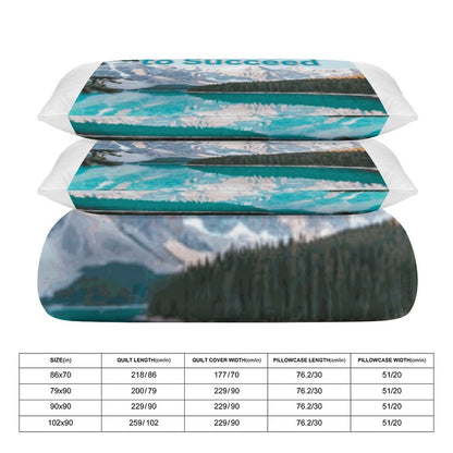 3-Piece Bedding Set-86"×70"/ 218×177cm (Dual-sidede Printing)