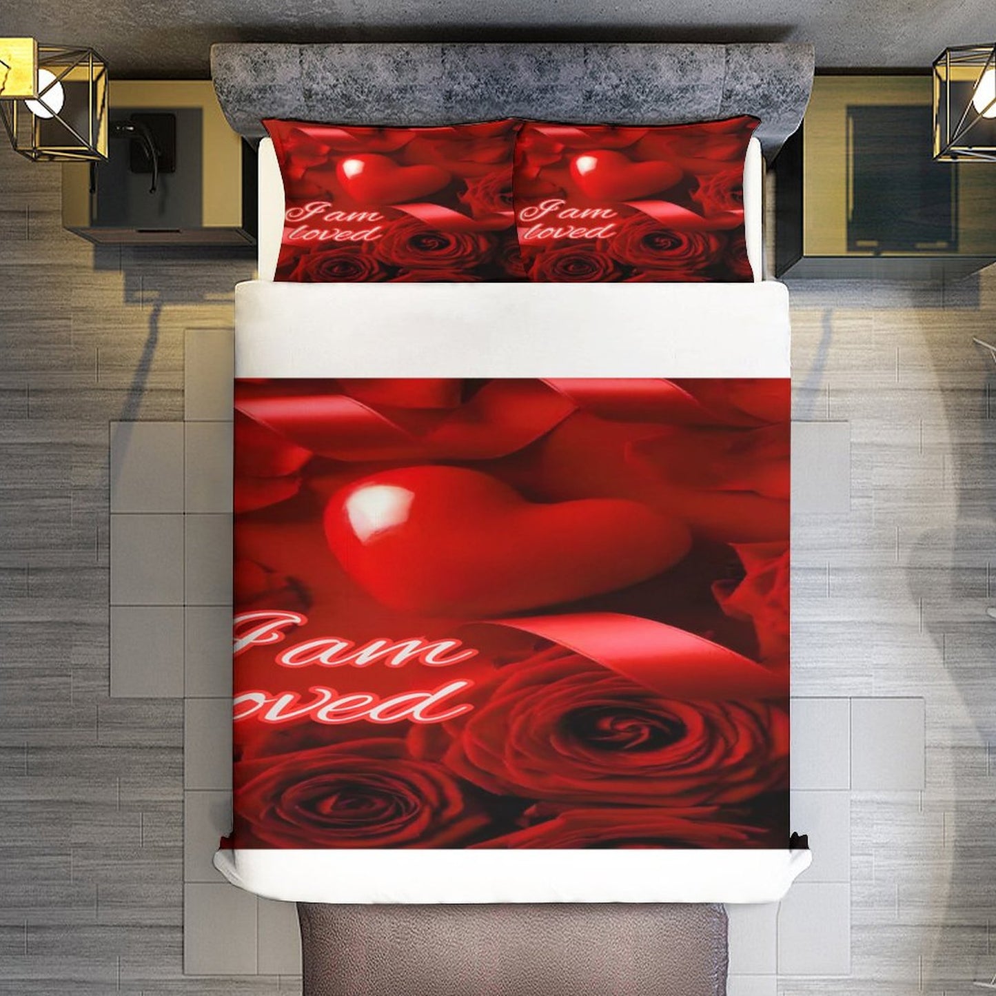 3-Piece Bedding Set-86"×70"/ 218×177cm (Dual-sideded Printing)