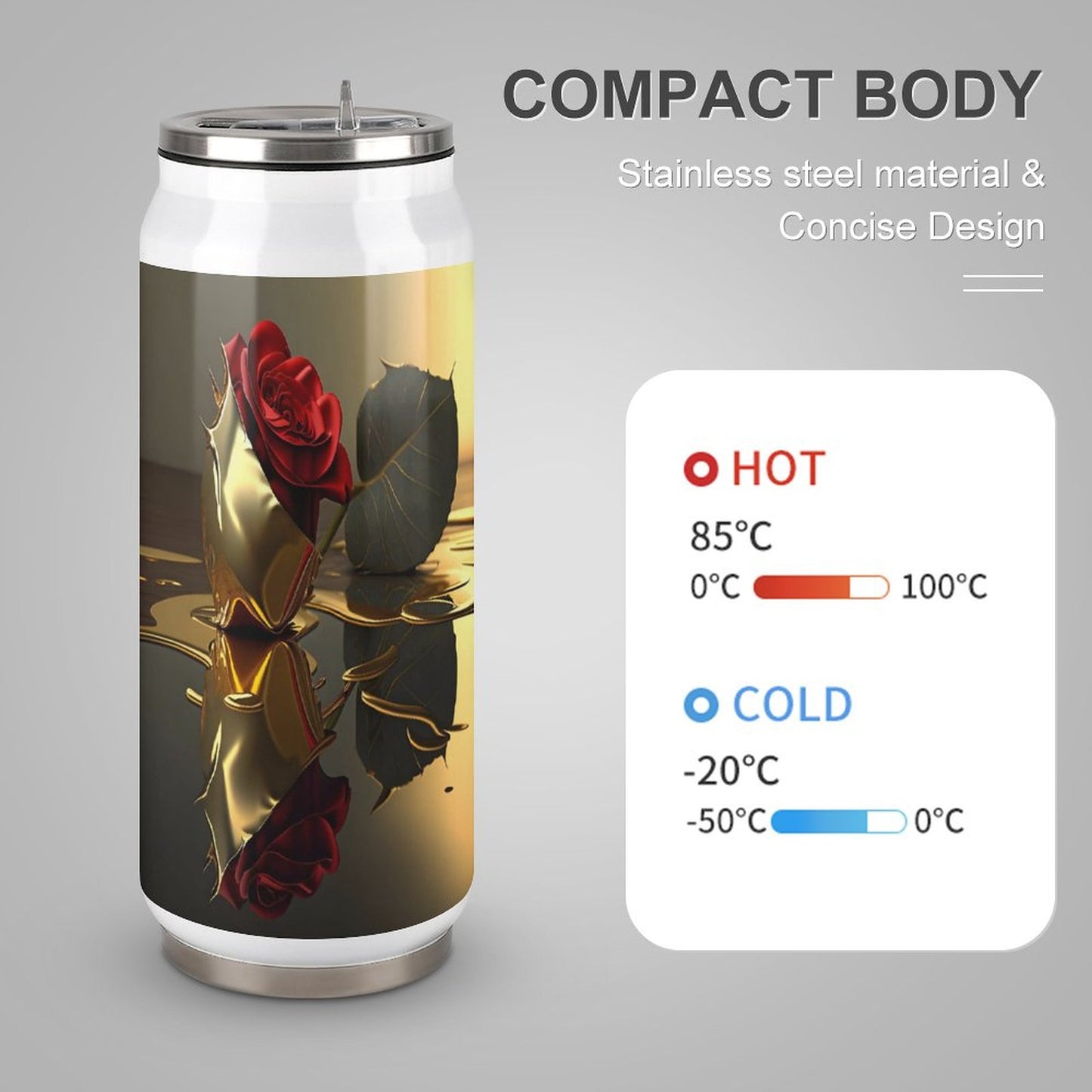 ROSE IN GOLD Stainless Steel Thermos Tumbler 500ML