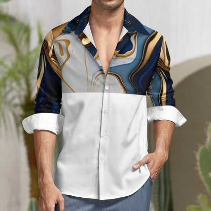 Men's Long Sleeve Shirt with Pocket LS (All-Over Printing)