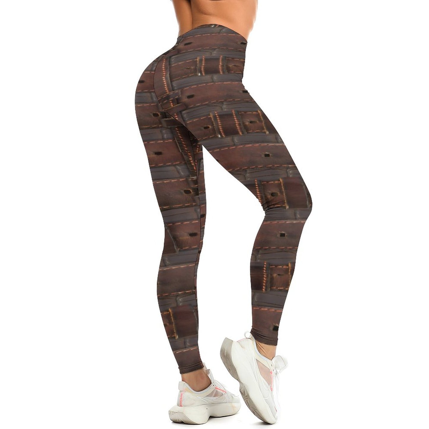 RUGGED LEATHER BUCKLE Print Yoga Pants for Women-SMALL-2XL