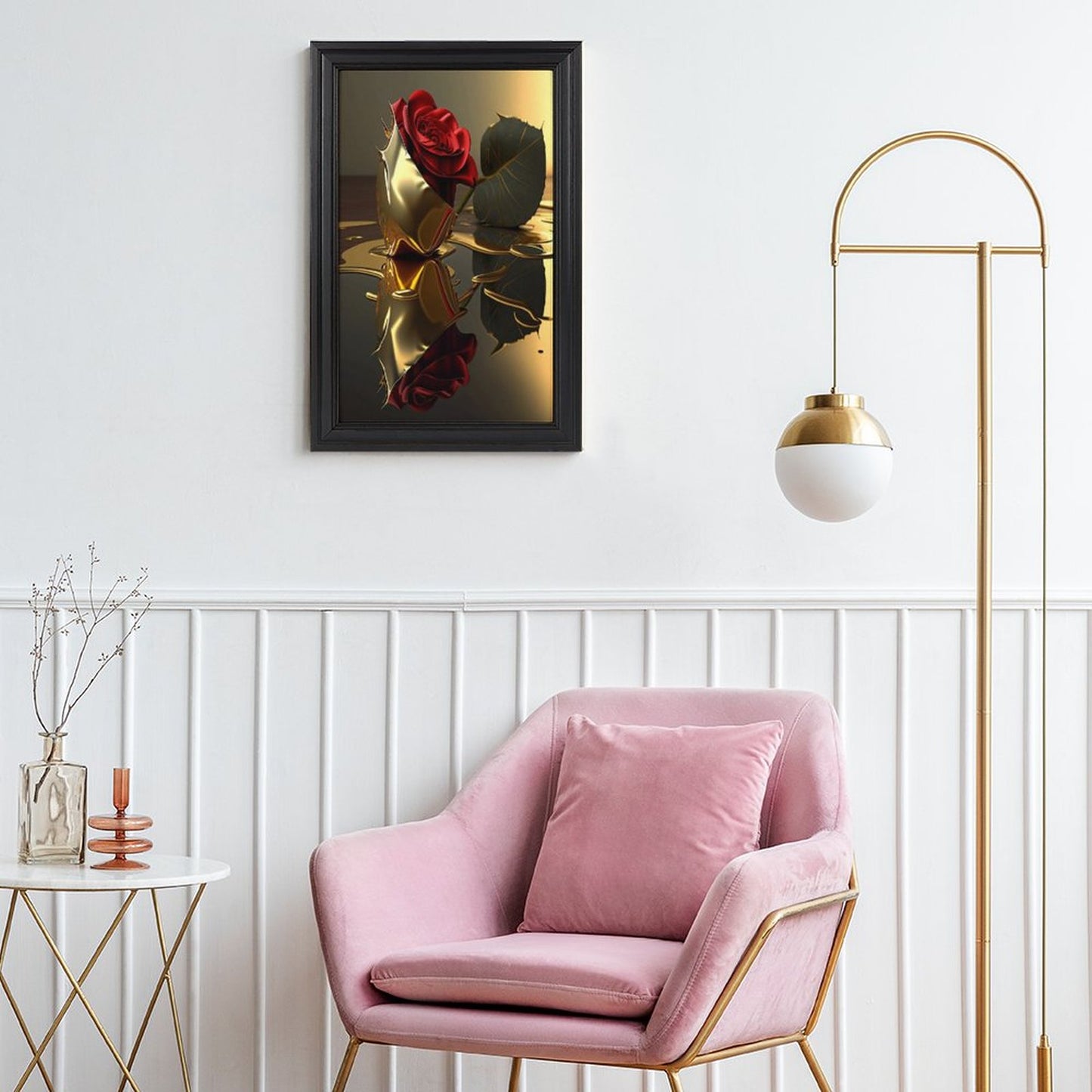 European Style-Framed Vertical Canvas Art Print-Minimalist Decor-16"×24"