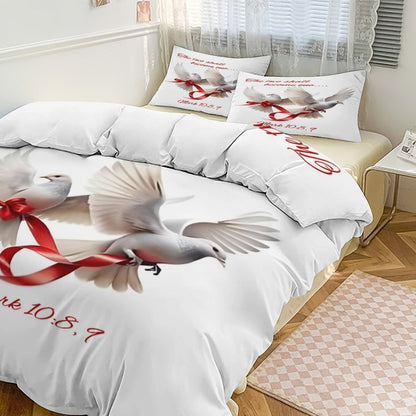 3-Piece Bedding Set-90"x90"/ 229x229cm (Dual-sided Printing)