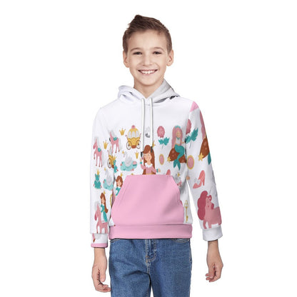 160gsm Children's Lightweight Pullover Hoodie A38H (All-Over Printing)
