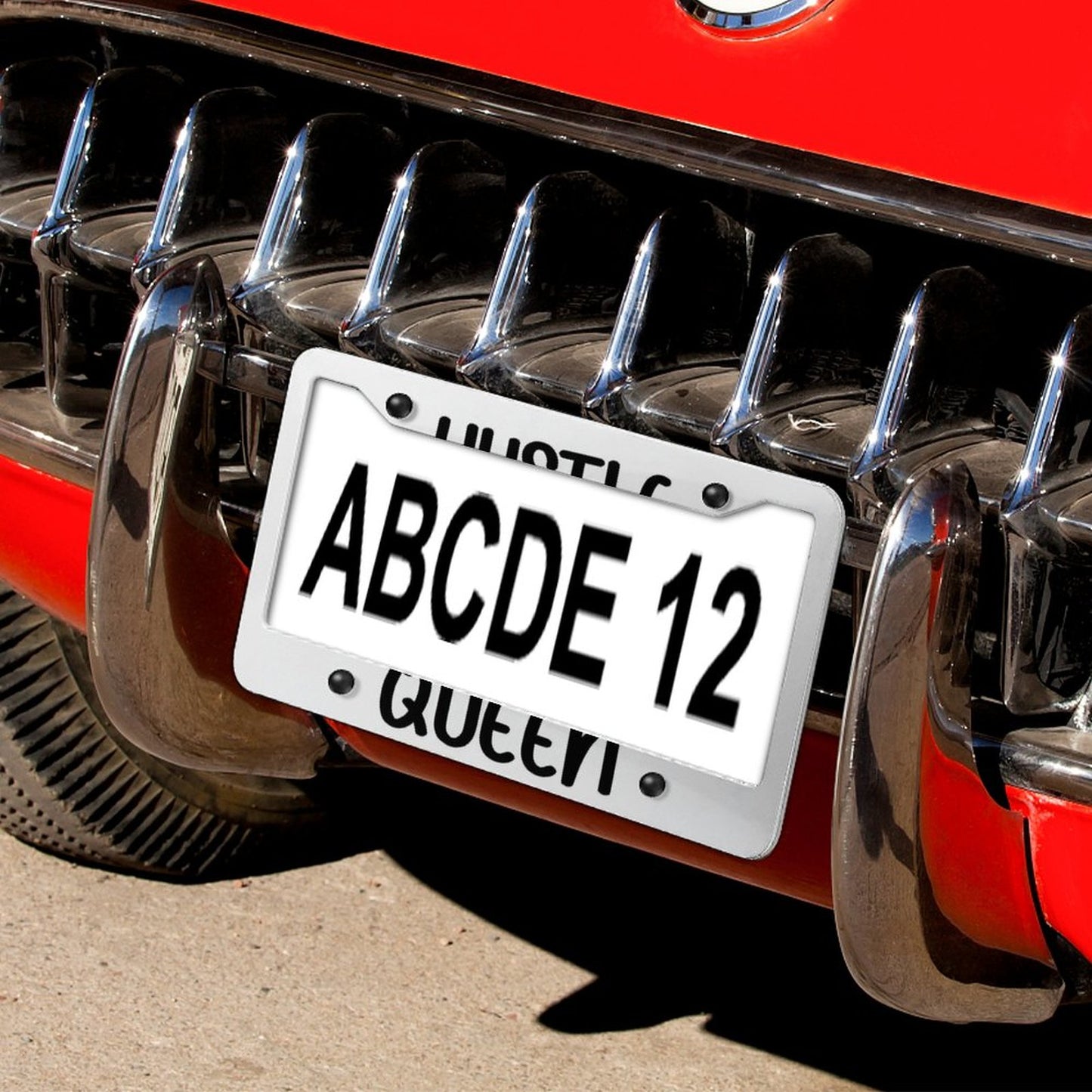 License Plate Frames with 4 Round Holes (1 Pair)