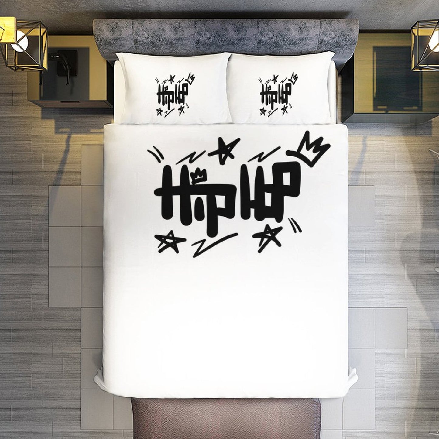 3-Piece Bedding Set-102"x90"/ 259x229cm (Dual-sided Printing)