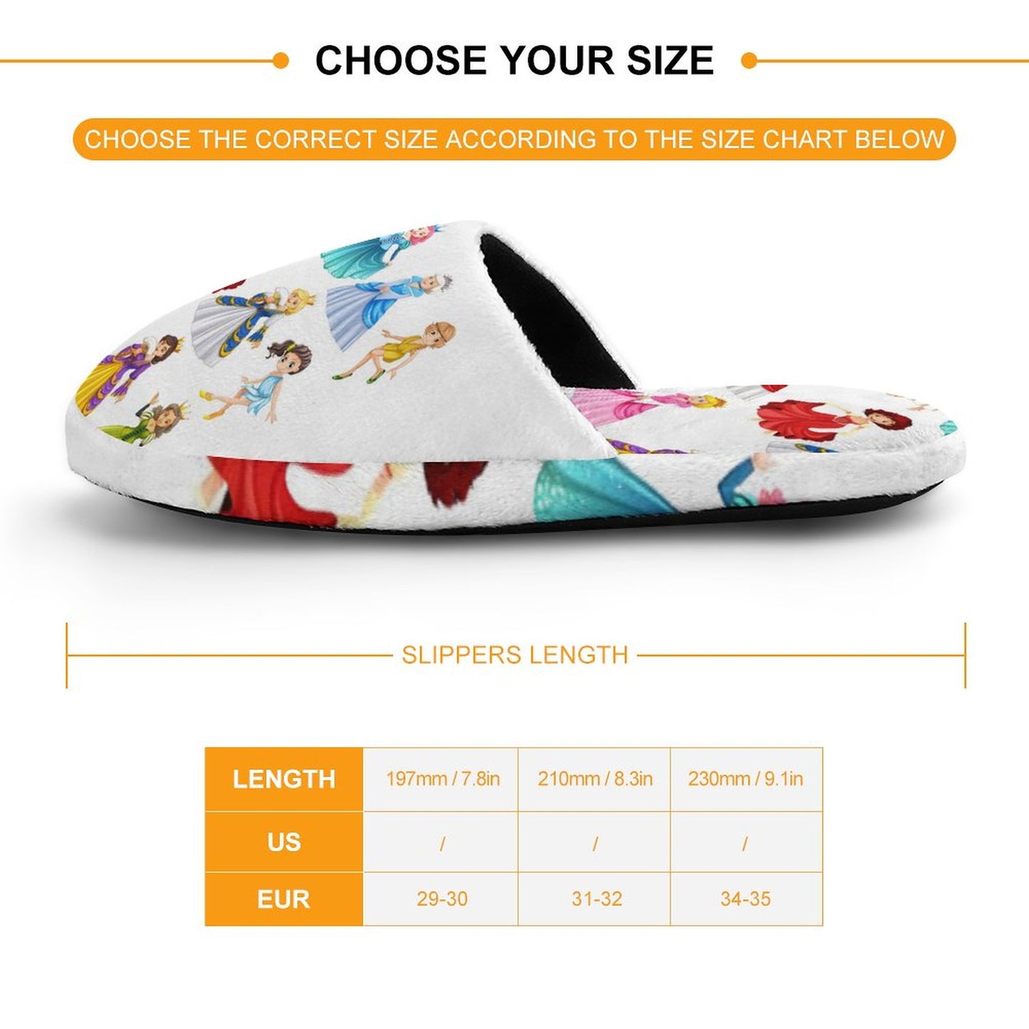 Flannel Children's Cotton Slippers (All-Over Printing)