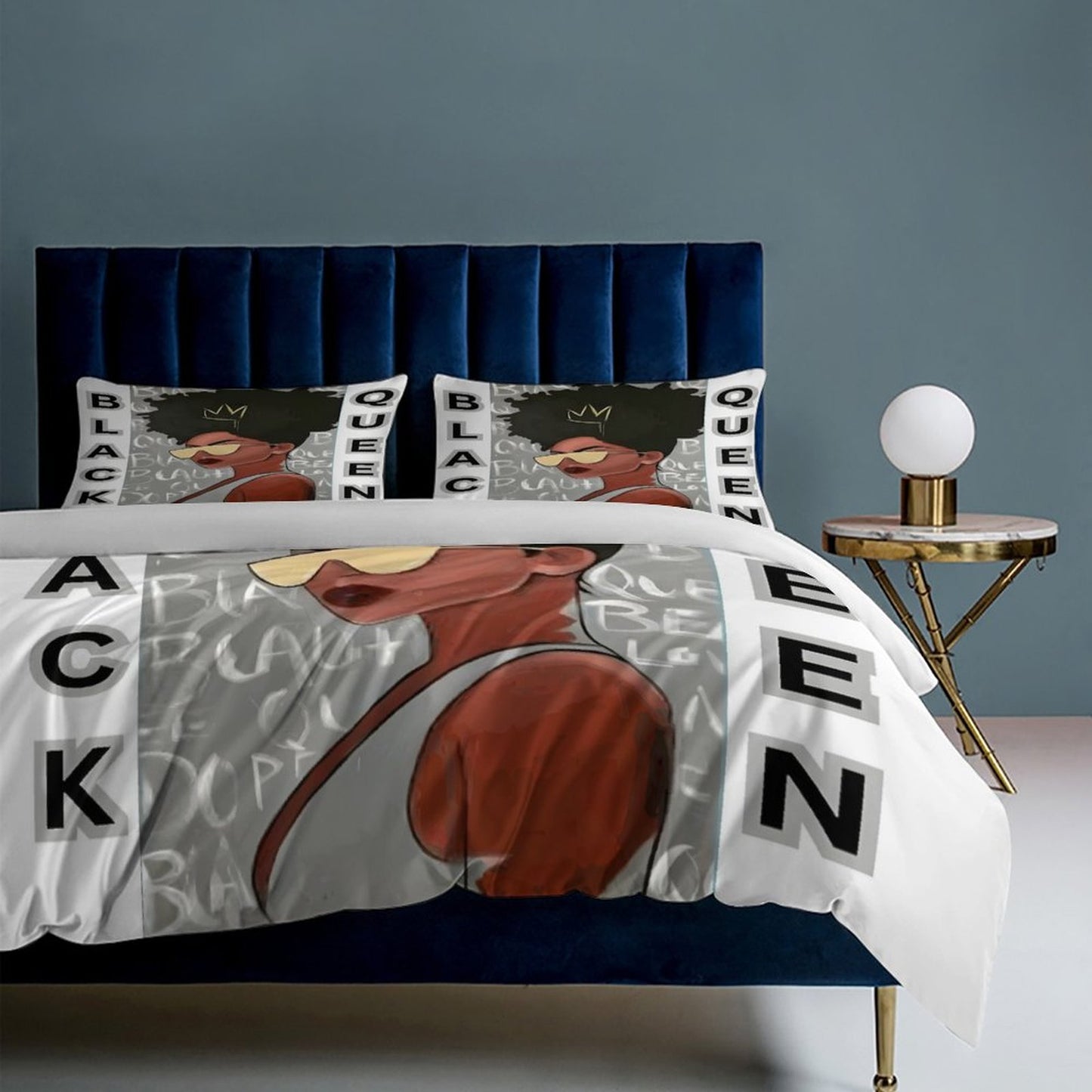 3-Piece Bedding Set-102"x90"/ 259x229cm (Dual-sided Printing)