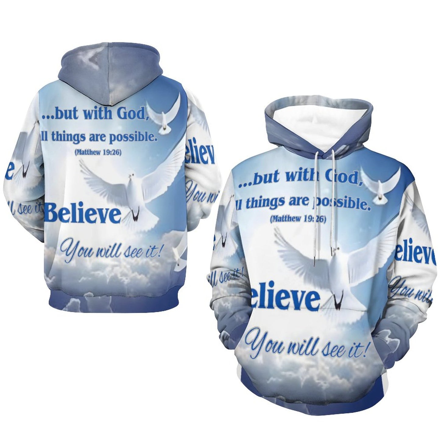 230gsm Printed Hoodie for Men (All-Over Printing)