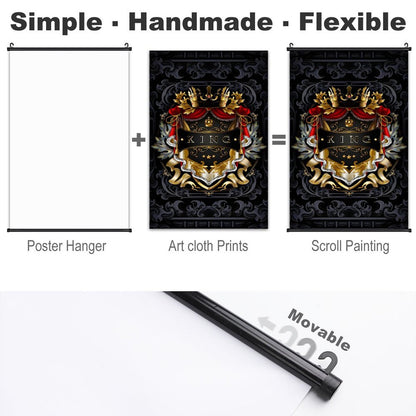 Canvas Hanging Poster with Scrolls-16"x24"/ 40x60cm