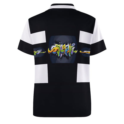 COLORFUL GRAFFITI POLO Shirt-SMALL-5XL