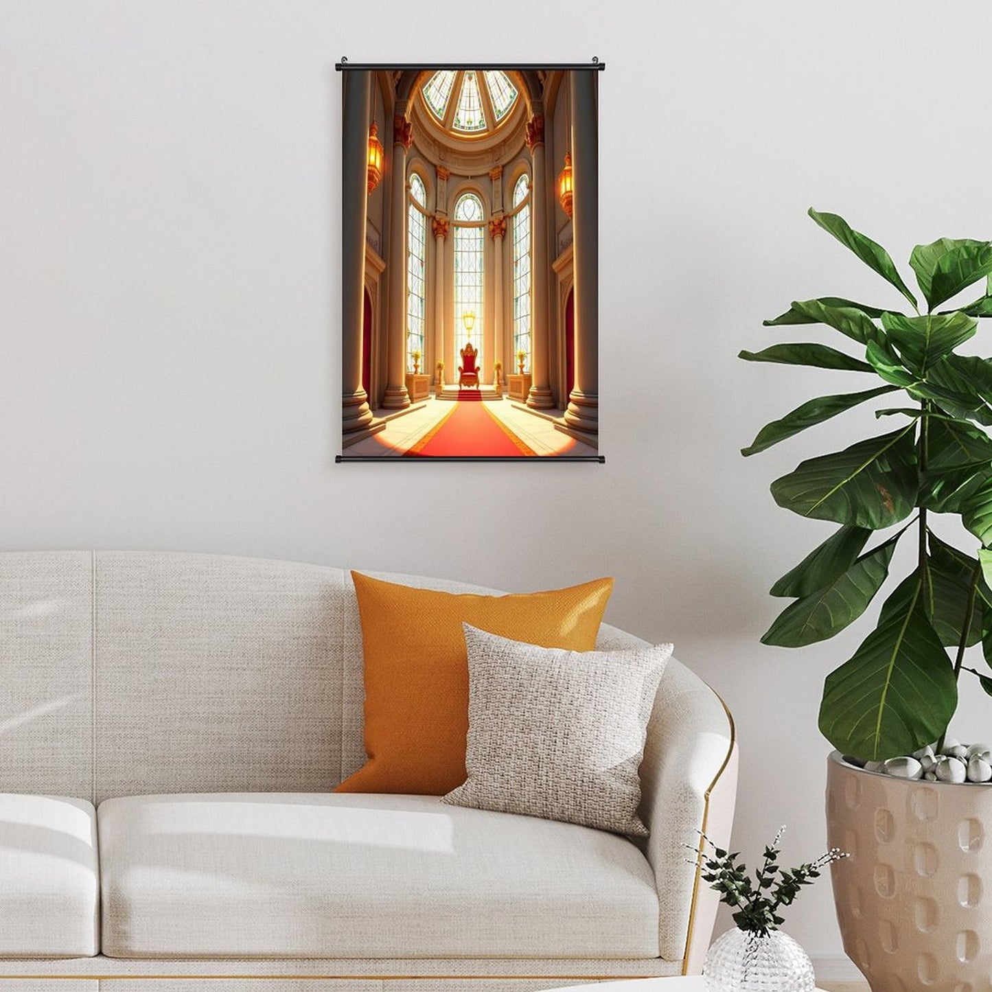 Canvas Hanging Poster with Scrolls-16"x24"/ 40x60cm