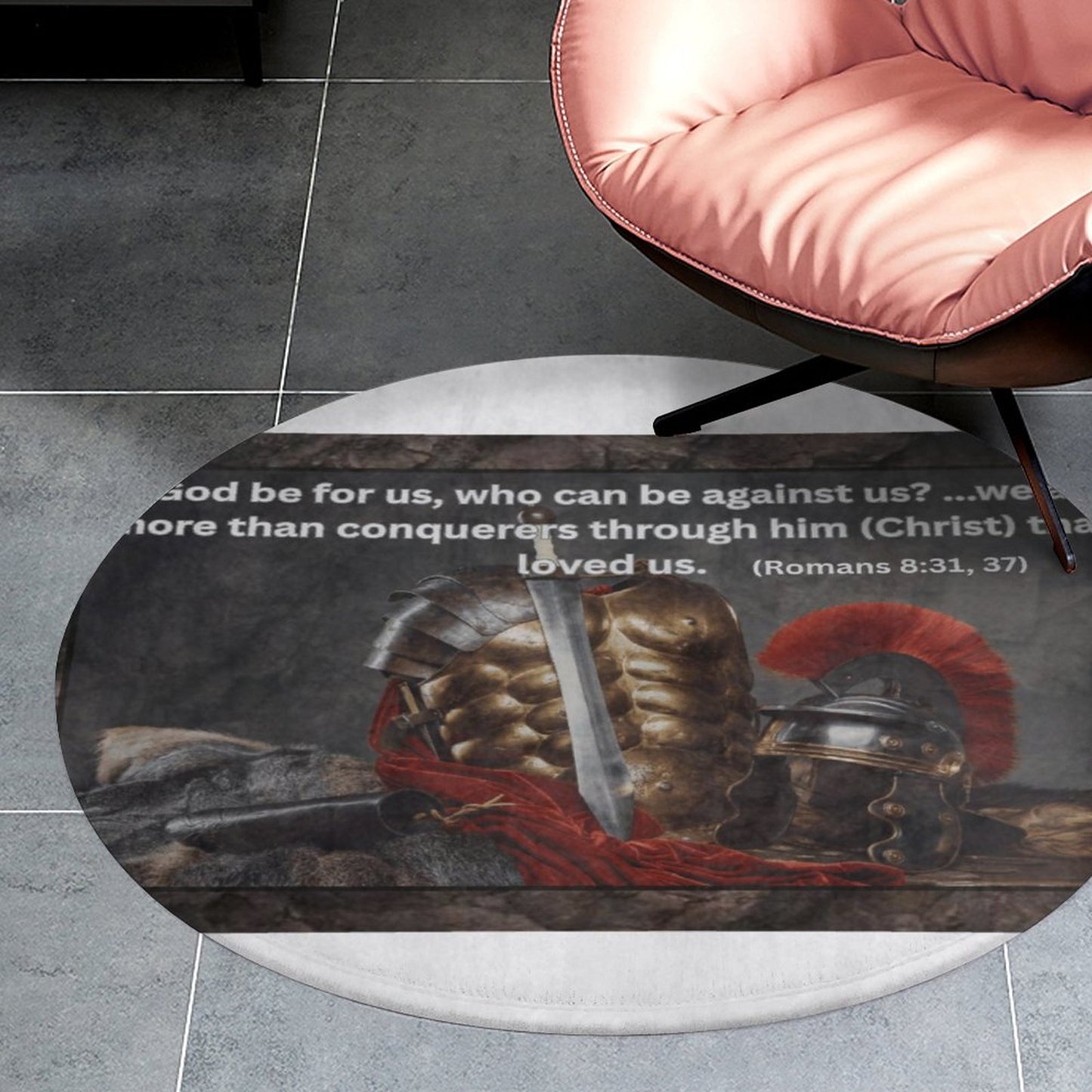 Round Coral Velvet Warm Floor Mat