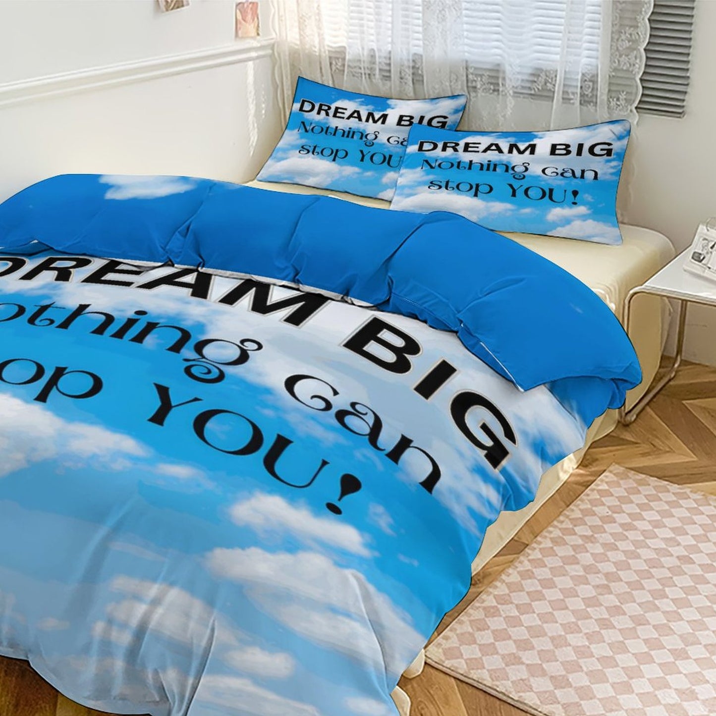 3-Piece Bedding Set-102"x90"/ 259x229cm (Dual-sided Printing)