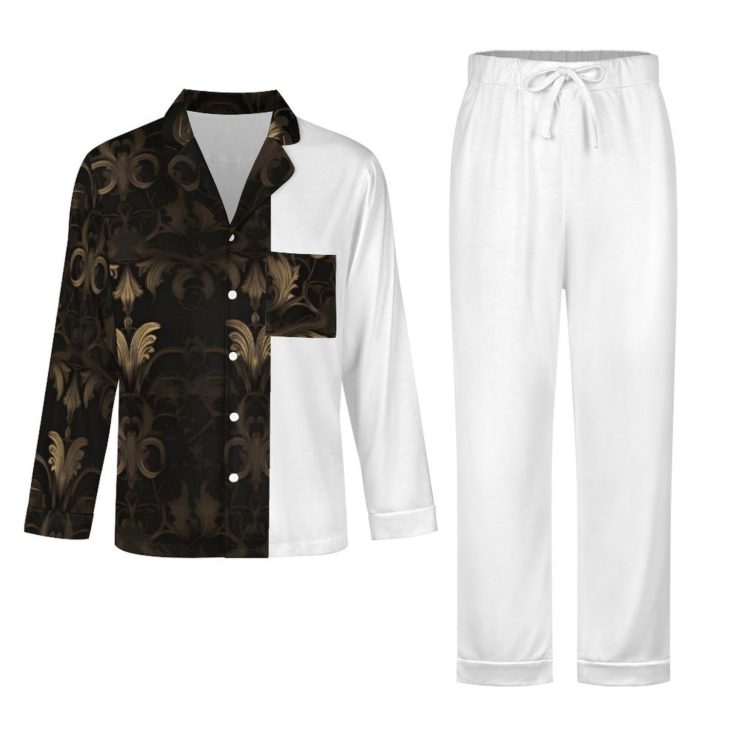 BLACK & GOLD ACCENT Night Suit for Men